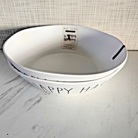 Rae Dunn Serving Bowl "Happy Harvest" Melamine Bundle of 2 Bowls New Large! BxQQ - Picture 3 of 5